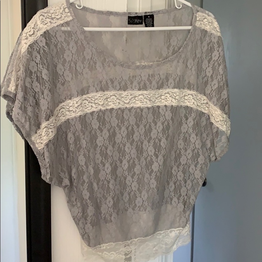 Floral laced shirt